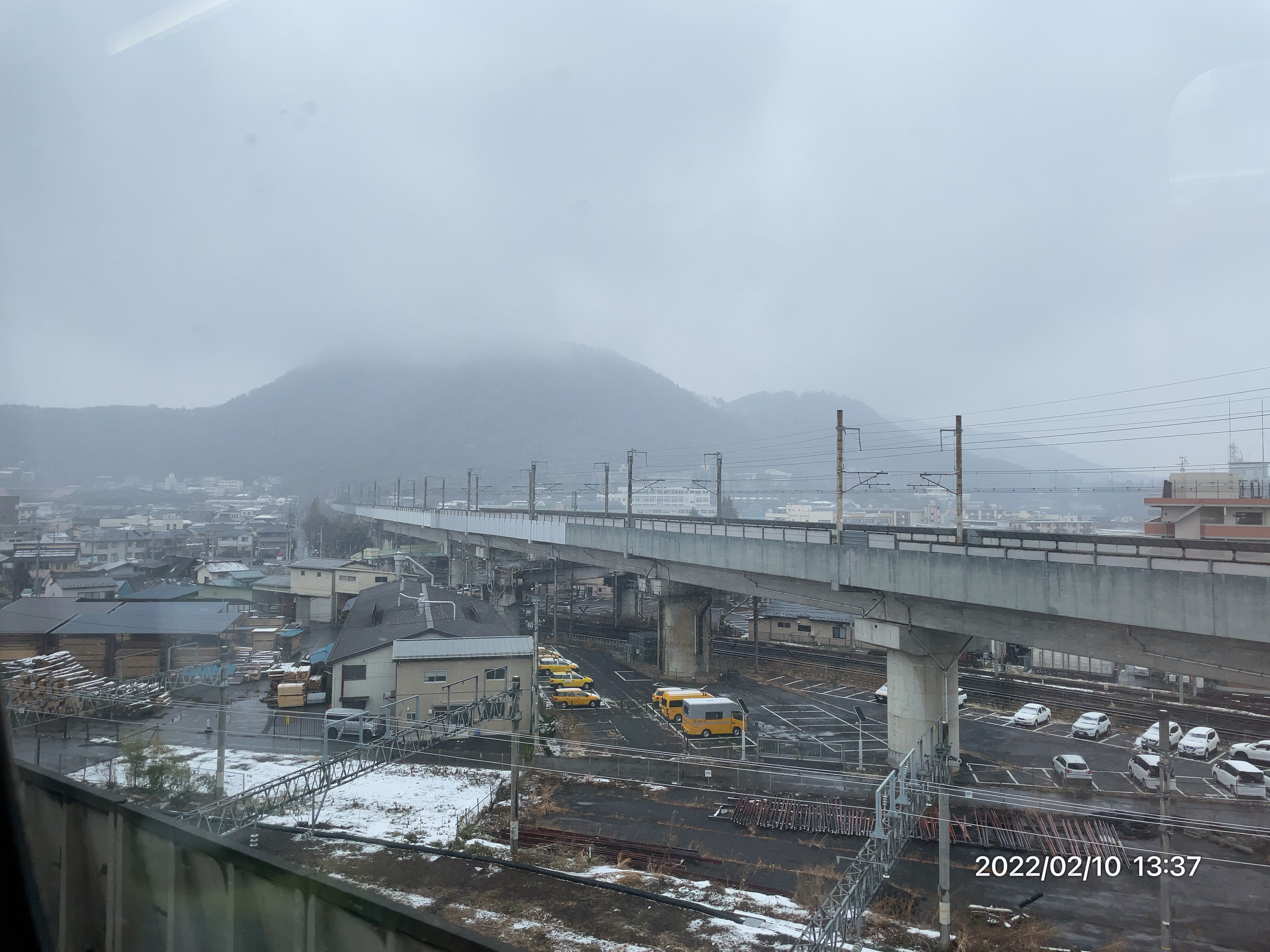 福島駅～笹木野駅間車窓。東北新幹線とお別れ